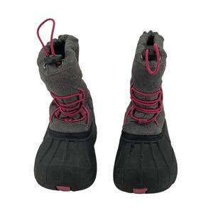 Totes Gray Pink Winter Survivor Snow Boots Size 8 Toddler